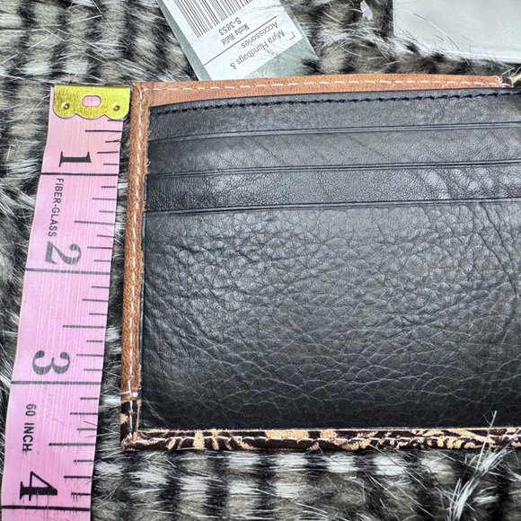 Myra Bag Leather Tooled Studded Distressed Mocha Wallet S-3853 - Picture 5 of 6